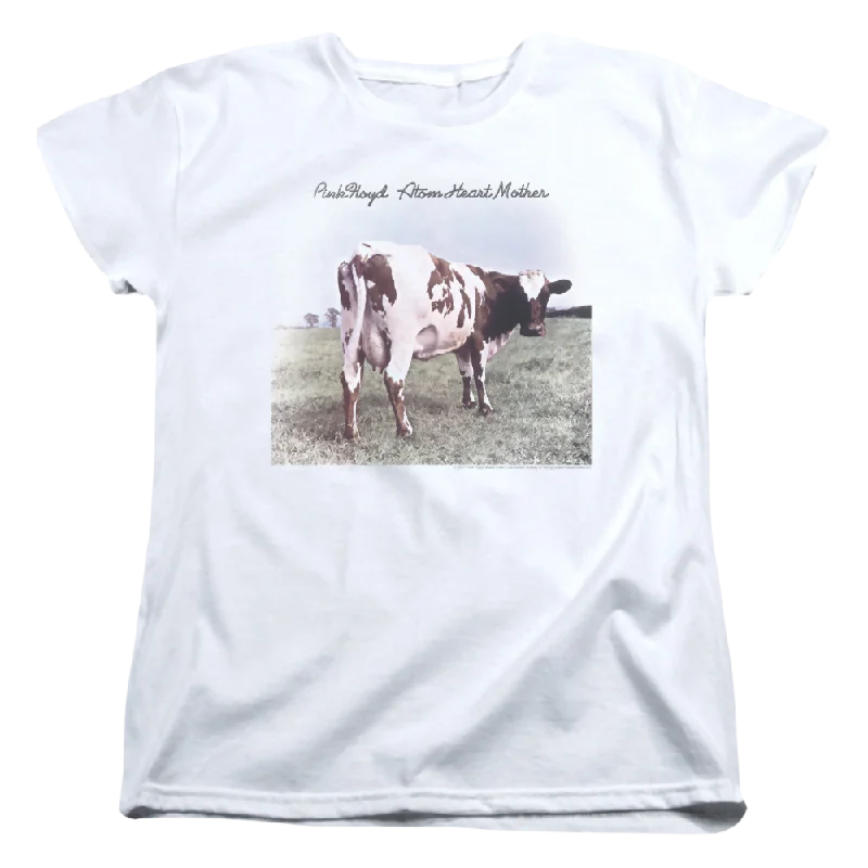 Pink Floyd Atom Heart Mother - Women's T-Shirt-- Terry Blend Velvet Blend Canvas Blend Pink Floyd Atom Heart Mother - Women's T-Shirt-- Terry Blend Velvet Blend Canvas Blend