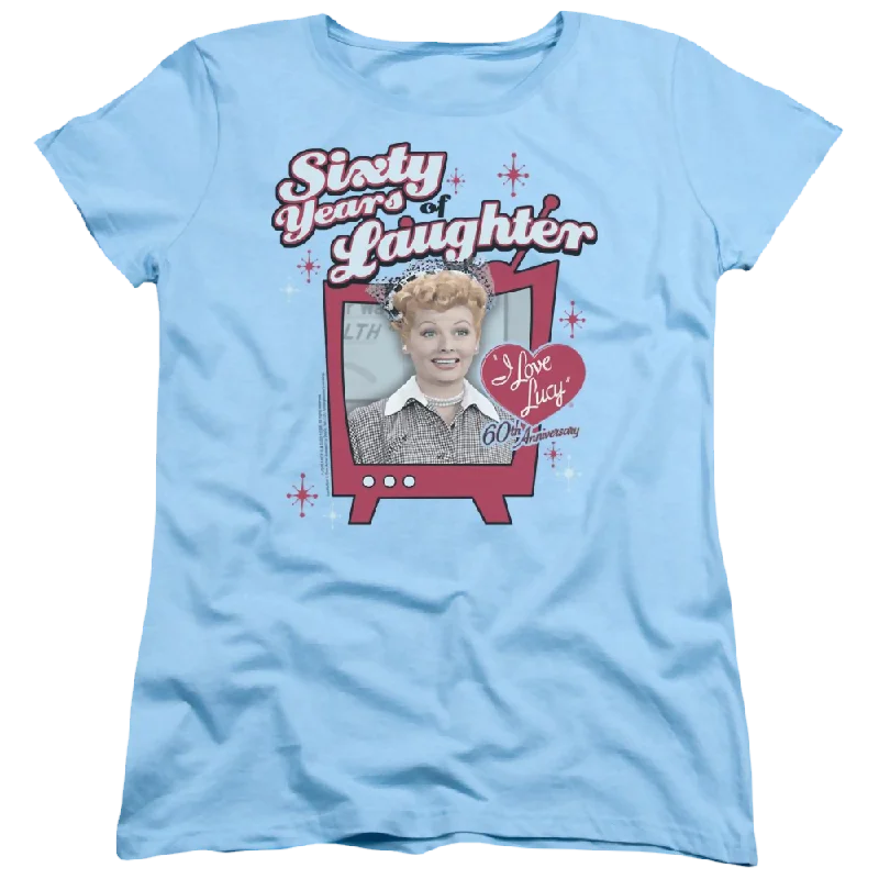 I Love Lucy 60 Years Of Laughter - Women's T-Shirt-- Sequined Glittery Shiny