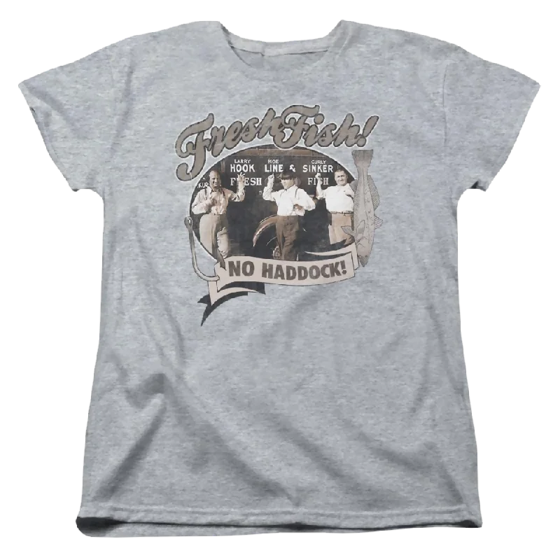 The Three Stooges Fresh Fish Women's T-Shirt-- Lace Blend Ribbed Blend Corduroy Blend