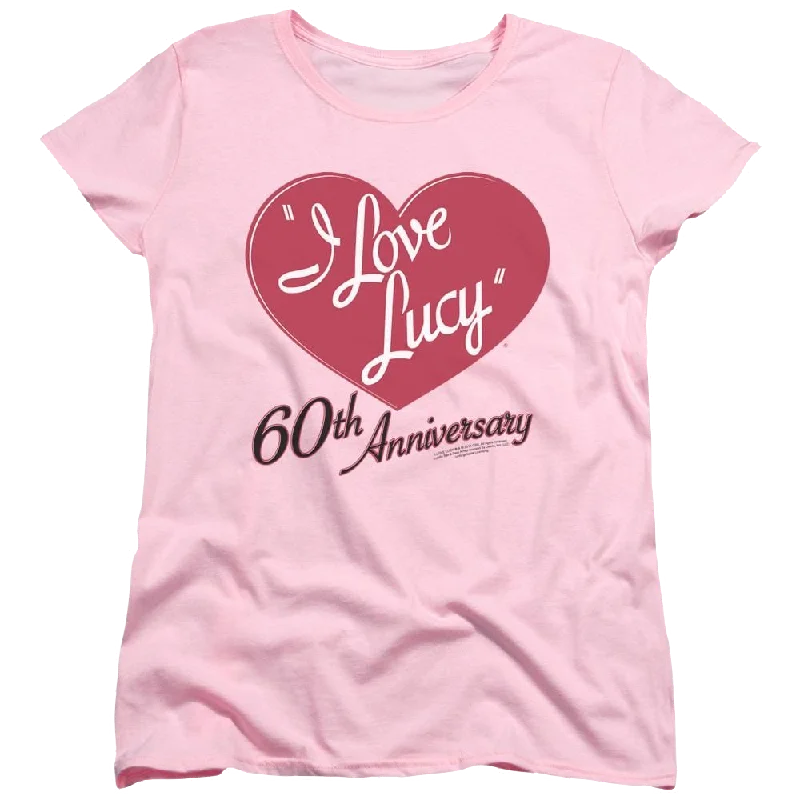 I Love Lucy 60th Anniversary Women's T-Shirt-- Thin T-Shirt Open Front Quick Dry