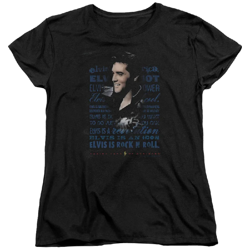 Elvis Presley Icon - Women's T-Shirt-- Polka Dot Checkered Tartan