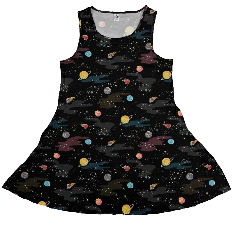 A Starry Galaxy Outer Space Dress Tunics Cozy comfortable