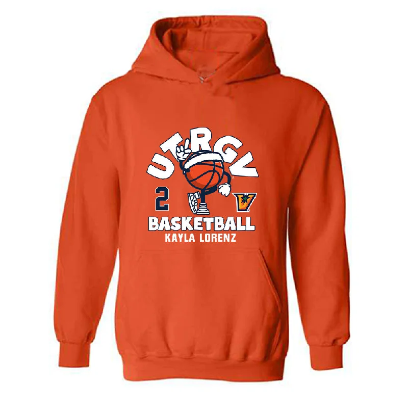 UTRGV - NCAA Women's Basketball : Kayla Lorenz - Fashion Shersey Hooded Sweatshirt Hoodie with Elastic Cuffs Stretchable Comfortable UTRGV - NCAA Women's Basketball : Kayla Lorenz - Fashion Shersey Hooded Sweatshirt Hoodie with Elastic Cuffs Stretchable Comfortable