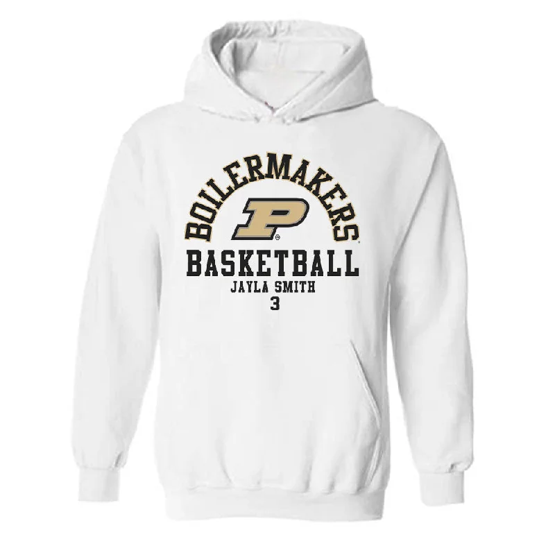 Purdue - NCAA Women's Basketball : Jayla Smith - Classic Fashion Shersey Hooded Sweatshirt Hoodie with Mesh Breathable Sporty