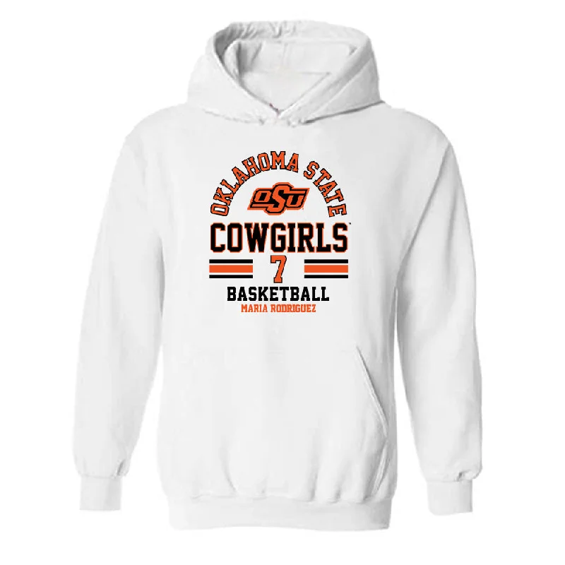 Oklahoma State - NCAA Women's Basketball : Maria Rodriguez - Classic Fashion Shersey Hooded Sweatshirt Hoodie Jacket Zipper Layering Oklahoma State - NCAA Women's Basketball : Maria Rodriguez - Classic Fashion Shersey Hooded Sweatshirt Hoodie Jacket Zipper Layering
