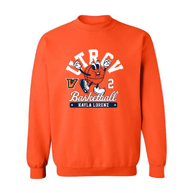 UTRGV - NCAA Women's Basketball : Kayla Lorenz - Fashion Shersey Crewneck Sweatshirt Hoodie with Crew Neck Simple Timeless UTRGV - NCAA Women's Basketball : Kayla Lorenz - Fashion Shersey Crewneck Sweatshirt Hoodie with Crew Neck Simple Timeless