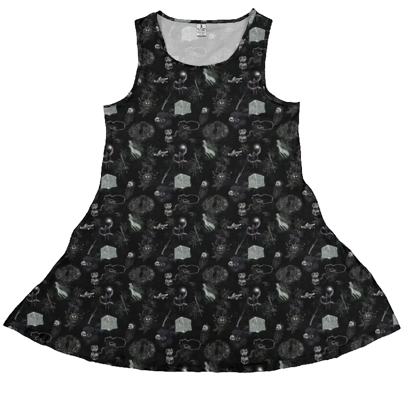 Dnd Dungeon Monsters Midnight Dress Tunics Short Trendy