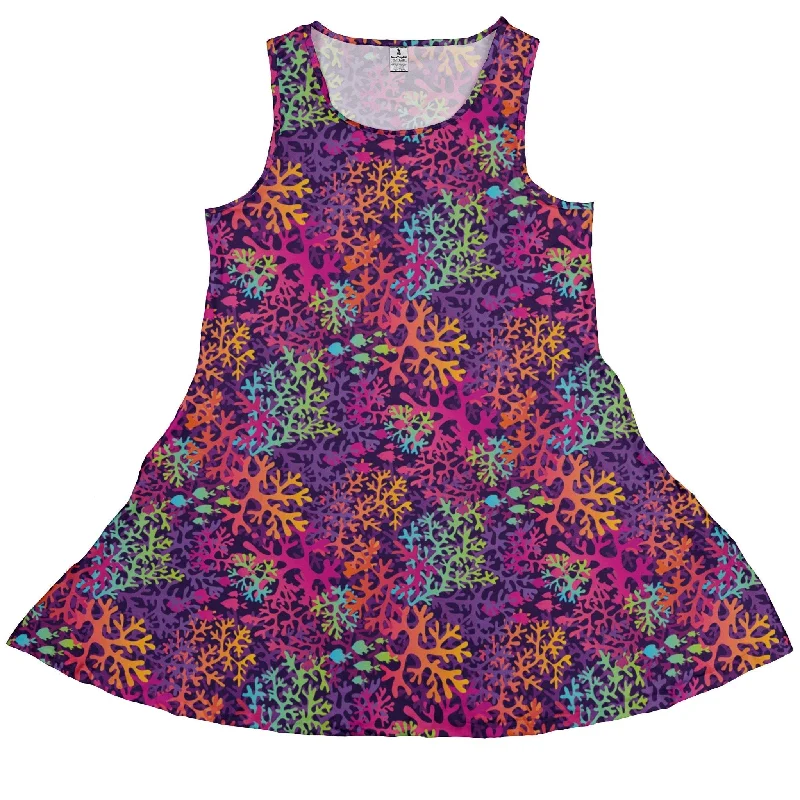 Clearance Ready-to-Ship Science Marine Biology Rainbow Coral Dress Tunics Practical durable