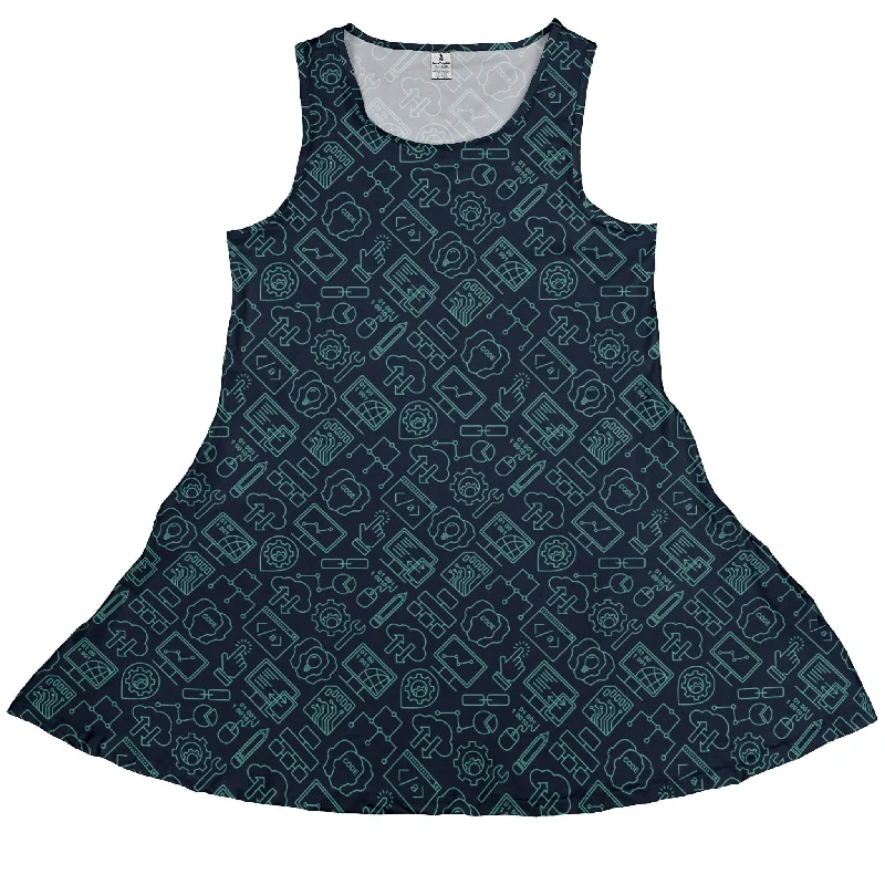 Computer Internet Technology Dress Tunics Stylish elegant