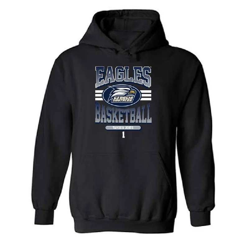 Georgia Southern - NCAA Women's Basketball : Tamiria Jones - Classic Fashion Shersey Hooded Sweatshirt Hoodie with Ribbed Cuffs Snug Fit Comfort