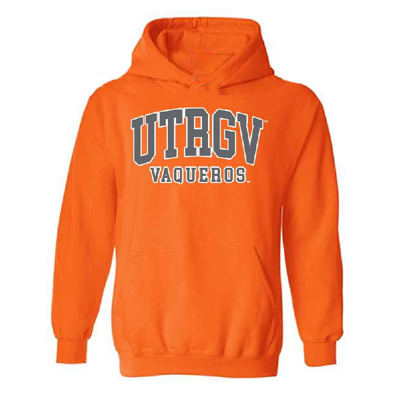 UTRGV - NCAA Women's Basketball : Kayla Lorenz - Classic Shersey Hooded Sweatshirt Hoodie with Front Slit Layering Stylish UTRGV - NCAA Women's Basketball : Kayla Lorenz - Classic Shersey Hooded Sweatshirt Hoodie with Front Slit Layering Stylish