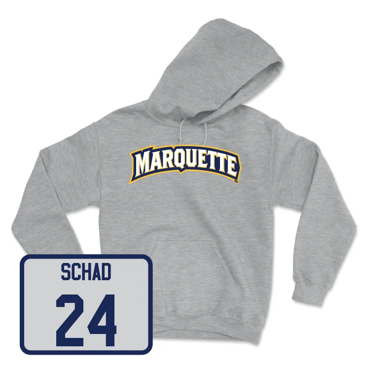 Sport Grey Women's Soccer Wordmark Hoodie - Taylor Schad Hoodie with Patch Decorative Personalized