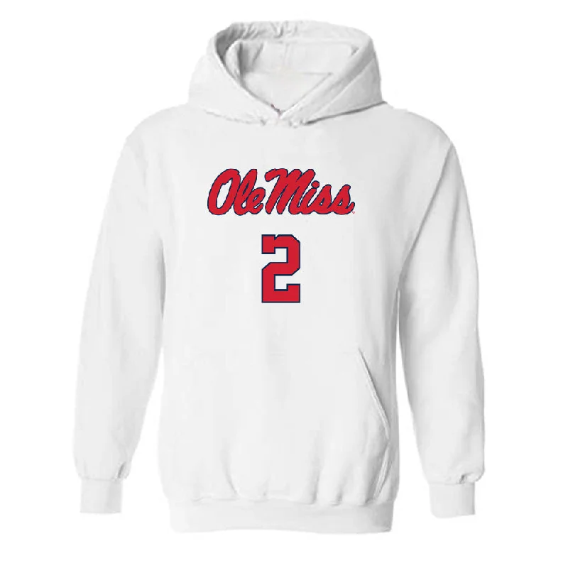 Ole Miss - NCAA Women's Basketball : Tameiya Sadler - Replica Shersey Hooded Sweatshirt Hoodie with High-Low Hem Asymmetrical Trendy