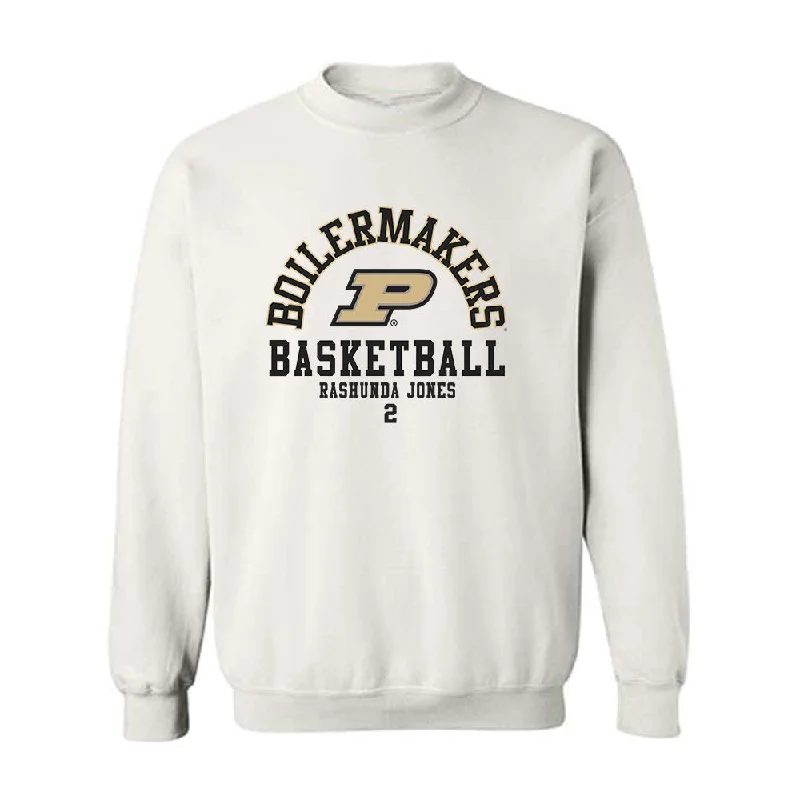 Purdue - NCAA Women's Basketball : Rashunda Jones - Classic Fashion Shersey Crewneck Sweatshirt Hoodie with Front Slit Layering Stylish
