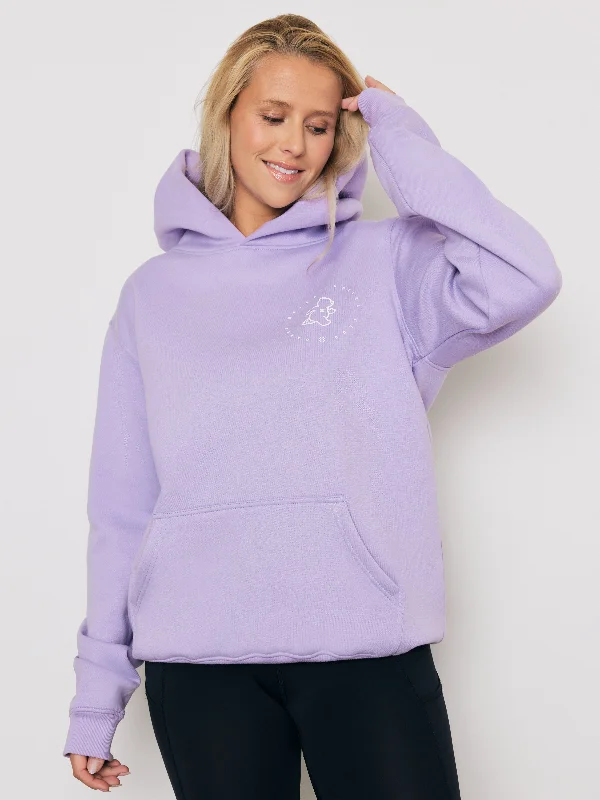 Premium Heavyweight Hoodie – Running Ted - Lavender Hoodie with Relaxed Fit Easy Casual