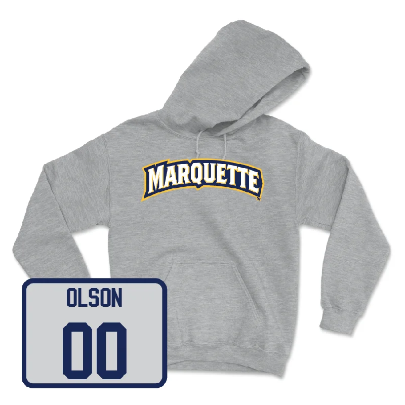 Sport Grey Women's Soccer Wordmark Hoodie - Chloe Olson Hoodie with Elastic Waist Stretchable Comfortable Sport Grey Women's Soccer Wordmark Hoodie - Chloe Olson Hoodie with Elastic Waist Stretchable Comfortable