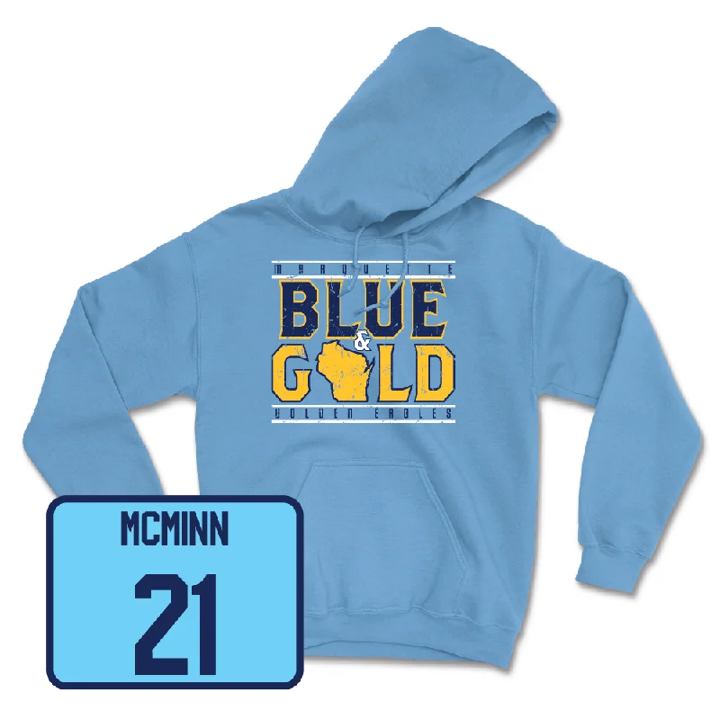 Championship Blue Women's Soccer State Hoodie  - Kiley McMinn Hoodie with Earth Tones Natural Calm
