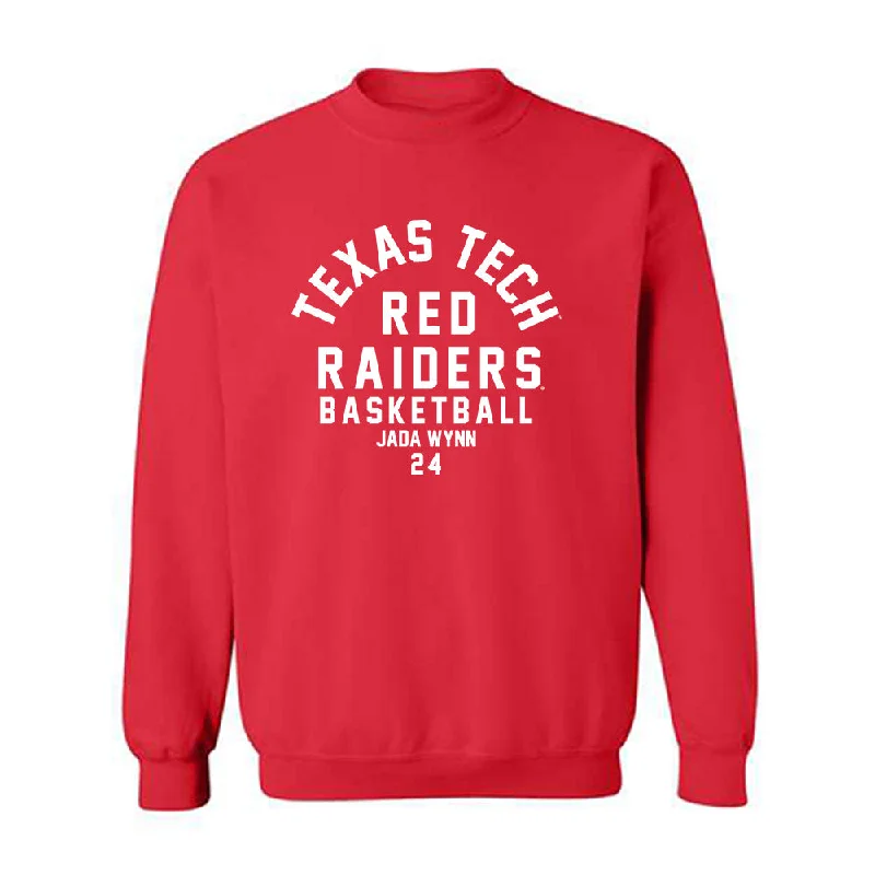 Texas Tech - NCAA Women's Basketball : Jada Wynn - Classic Fashion Shersey Crewneck Sweatshirt Hoodie with Pattern Geometric Abstract