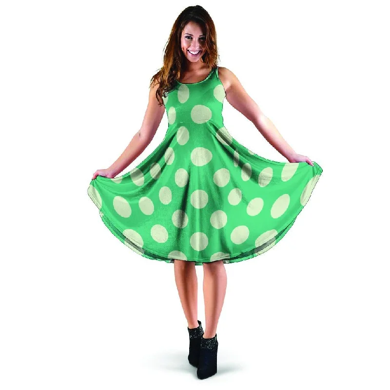 Teal Polka Dot Dress Tunics Velvet soft