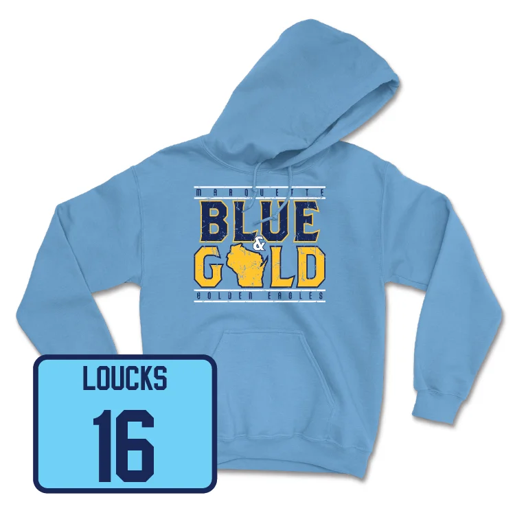 Championship Blue Women's Soccer State Hoodie - Madelyn Loucks Hoodie with Lace Feminine Delicate