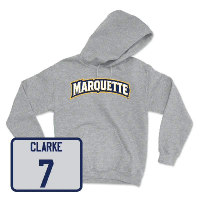 Sport Grey Women's Soccer Wordmark Hoodie  - Kiara Clarke Hoodie with Tie-Dye Psychedelic Retro