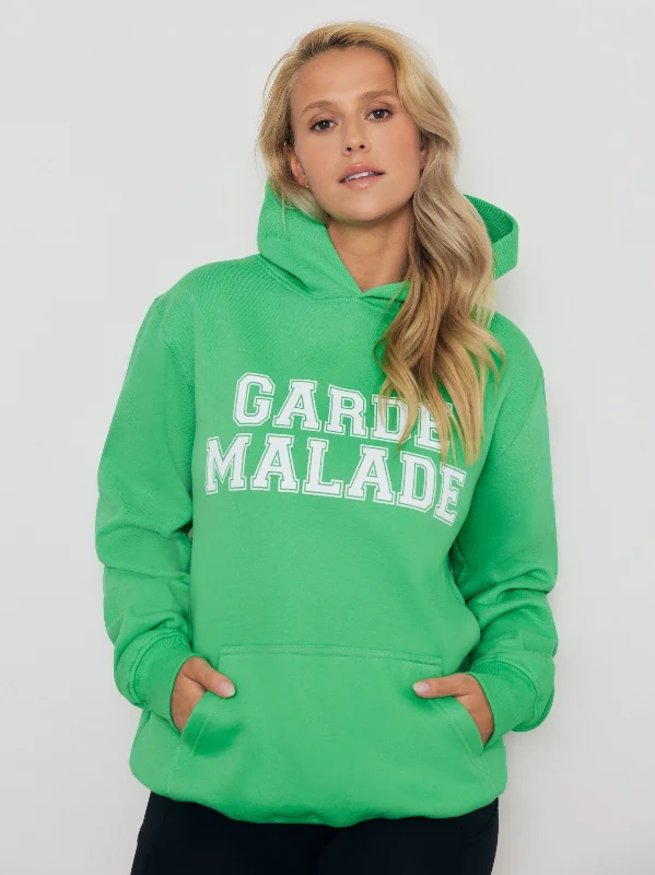 Premium Heavyweight Hoodie – College - Green Hoodie with Reflective Safety Nightwear