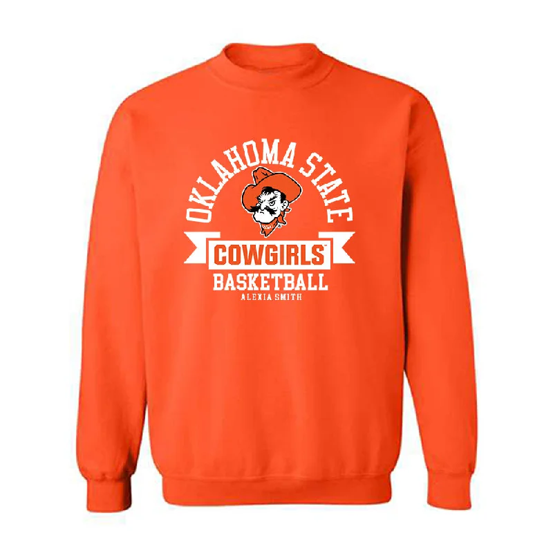 Oklahoma State - NCAA Women's Basketball : Alexia Smith - Classic Fashion Shersey Crewneck Sweatshirt Hoodie with Color Block Contrast Stylish Oklahoma State - NCAA Women's Basketball : Alexia Smith - Classic Fashion Shersey Crewneck Sweatshirt Hoodie with Color Block Contrast Stylish