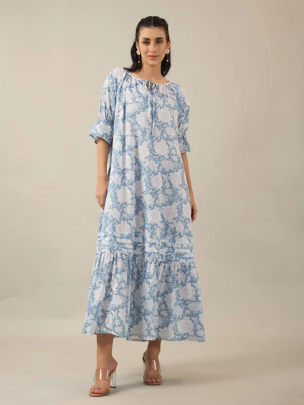 Women Pure Cotton Night Dress Tunics Spring floral
