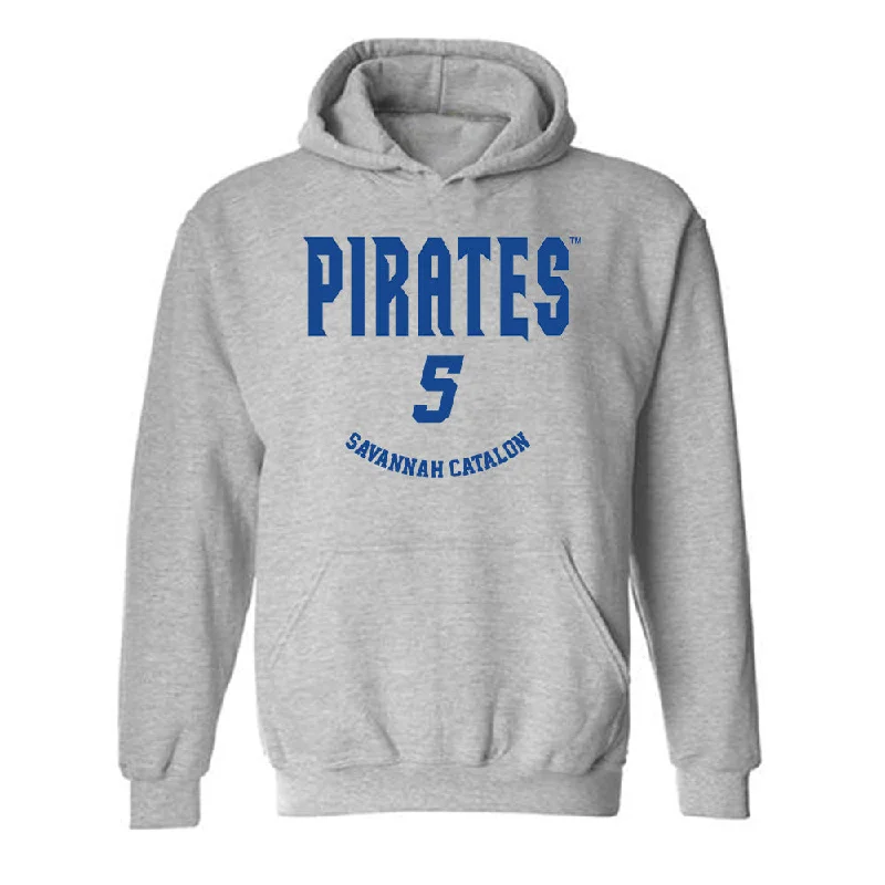 Seton Hall - NCAA Women's Basketball : Savannah Catalon - Fashion Shersey Hooded Sweatshirt Hoodie with Logo Branding Identity