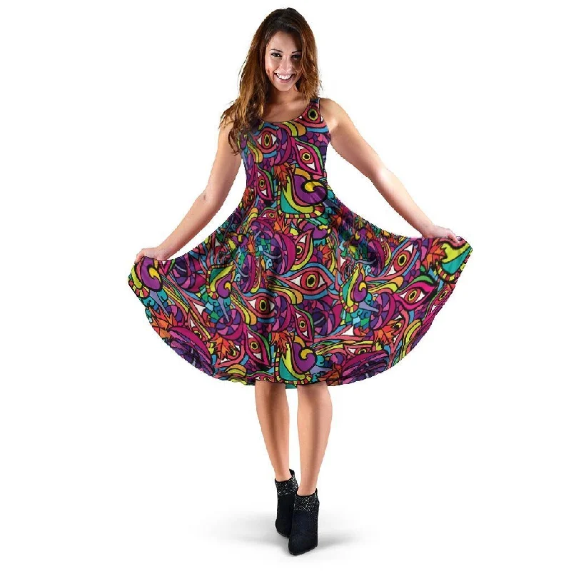 Psychedelic Trippy Eye Dress Tunics Recommended stylist