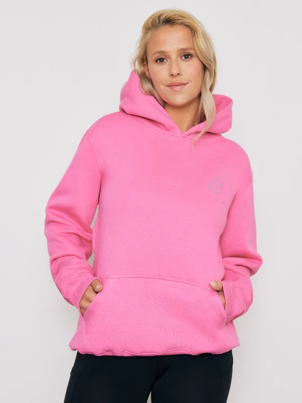 Premium Heavyweight Hoodie – Running Ted - Azalea Pink Hoodie with Longline Fit Extended Stylish