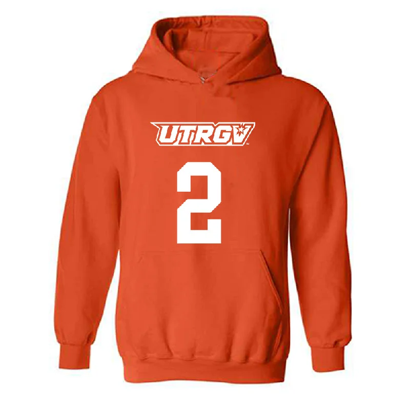 UTRGV - NCAA Women's Basketball : Kayla Lorenz - Classic Shersey Hooded Sweatshirt Hoodie with Zipper Placket Modern Functional UTRGV - NCAA Women's Basketball : Kayla Lorenz - Classic Shersey Hooded Sweatshirt Hoodie with Zipper Placket Modern Functional