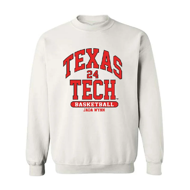 Texas Tech - NCAA Women's Basketball : Jada Wynn - Classic Fashion Shersey Crewneck Sweatshirt Hoodie with Color Block Contrast Stylish