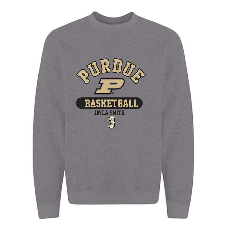 Purdue - NCAA Women's Basketball : Jayla Smith - Classic Fashion Shersey Crewneck Sweatshirt Hoodie with Strings Custom Fit Adjustable
