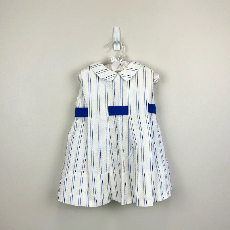 Vintage Young People Shops Lord & Taylor Striped Dress 4T Tunics Long Elegant