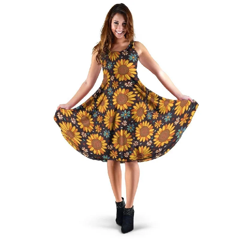 Sunflowr Floral Dress Halter Neckline Beach