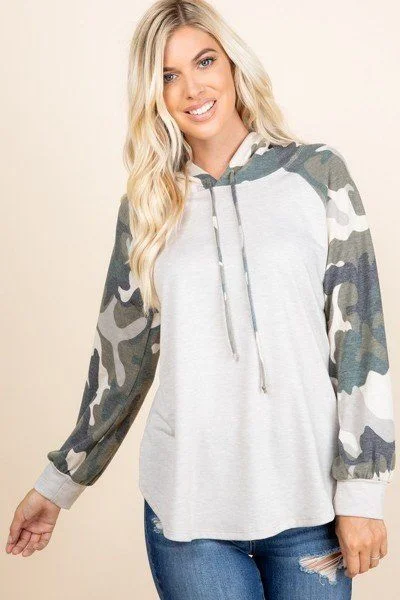 Solid French Terry Casual Hoodie Hoodie with Belted Waist Structured Tailored