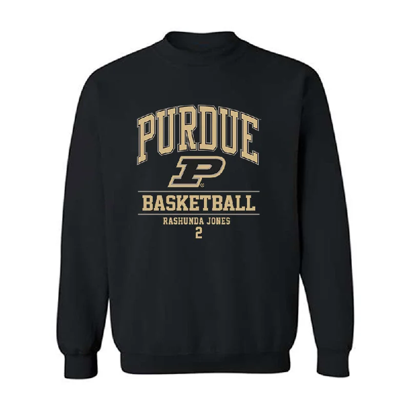 Purdue - NCAA Women's Basketball : Rashunda Jones - Classic Fashion Shersey Crewneck Sweatshirt Hoodie with Hood Adjustable Protection