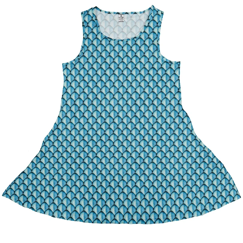 Dragon Scales Blue Dnd Dress Tunics Polka dots
