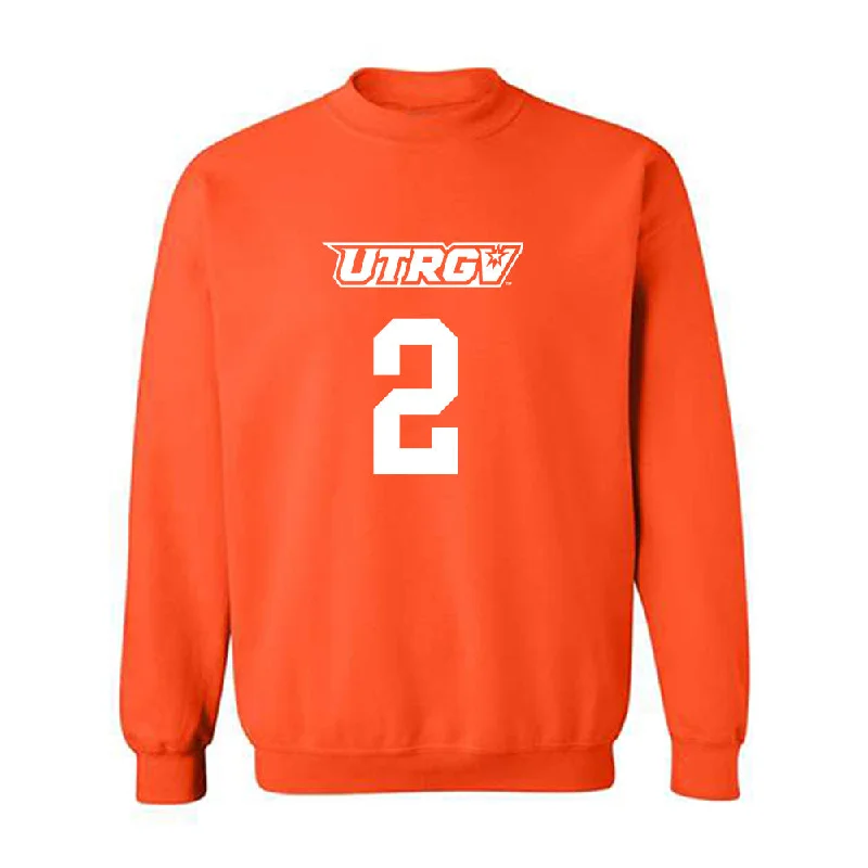 UTRGV - NCAA Women's Basketball : Kayla Lorenz - Classic Shersey Crewneck Sweatshirt Hoodie with Belted Waist Structured Tailored UTRGV - NCAA Women's Basketball : Kayla Lorenz - Classic Shersey Crewneck Sweatshirt Hoodie with Belted Waist Structured Tailored