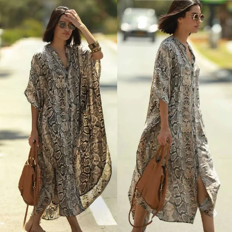 Wide Dress -Python Print Tunics Occasion special