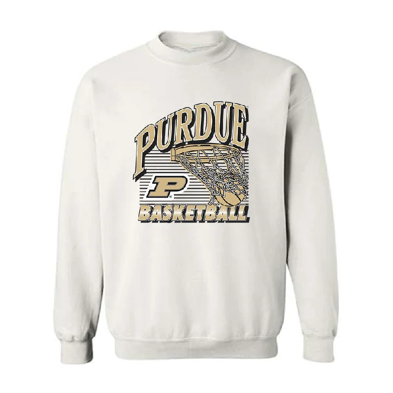 Purdue - NCAA Women's Basketball : Jayla Smith - Crewneck Sweatshirt Hoodie with Monochrome Minimalist Simple