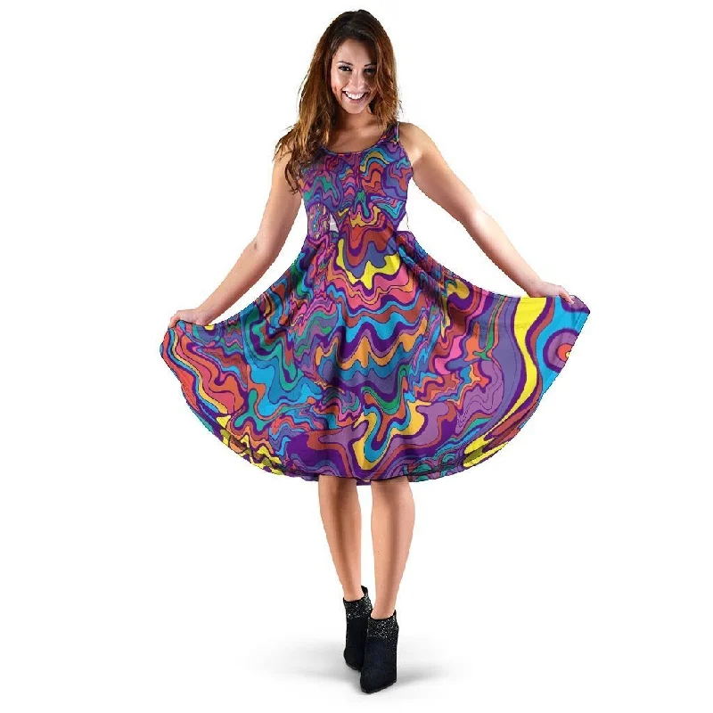 Psychedelic Face Dress Tunics Versatile functional