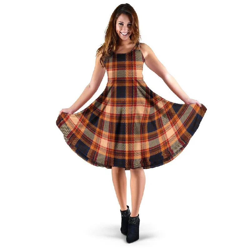 Tartan Brown Plaid Dress Tunics Bestseller popular