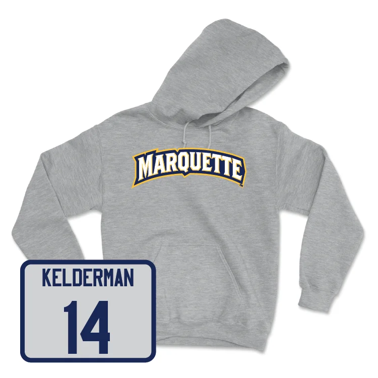 Sport Grey Women's Soccer Wordmark Hoodie - Josie Kelderman Hoodie with Rolled Sleeves Casual Relaxed