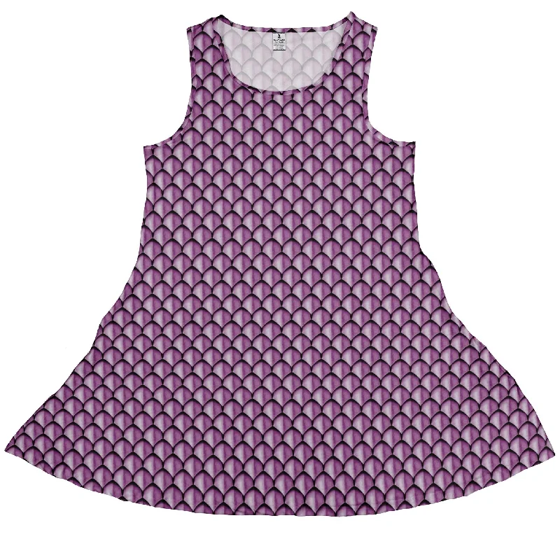 Dragon Scales Pink Dnd Dress Square Neckline Feminine