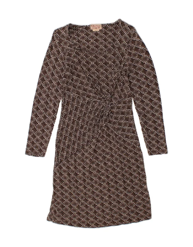 MARLBORO CLASSICS Womens Long Sleeve A-Line Dress UK 14 Large Brown Tunics stripes playful MARLBORO CLASSICS Womens Long Sleeve A-Line Dress UK 14 Large Brown Tunics stripes playful
