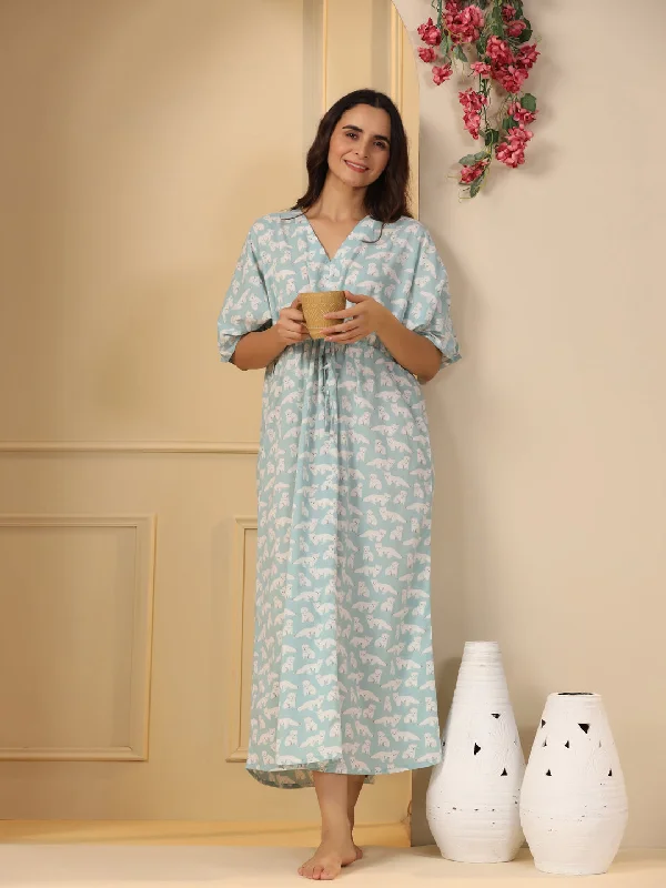 Panda Women Pure Cotton Night Dress Tunics Floral girly