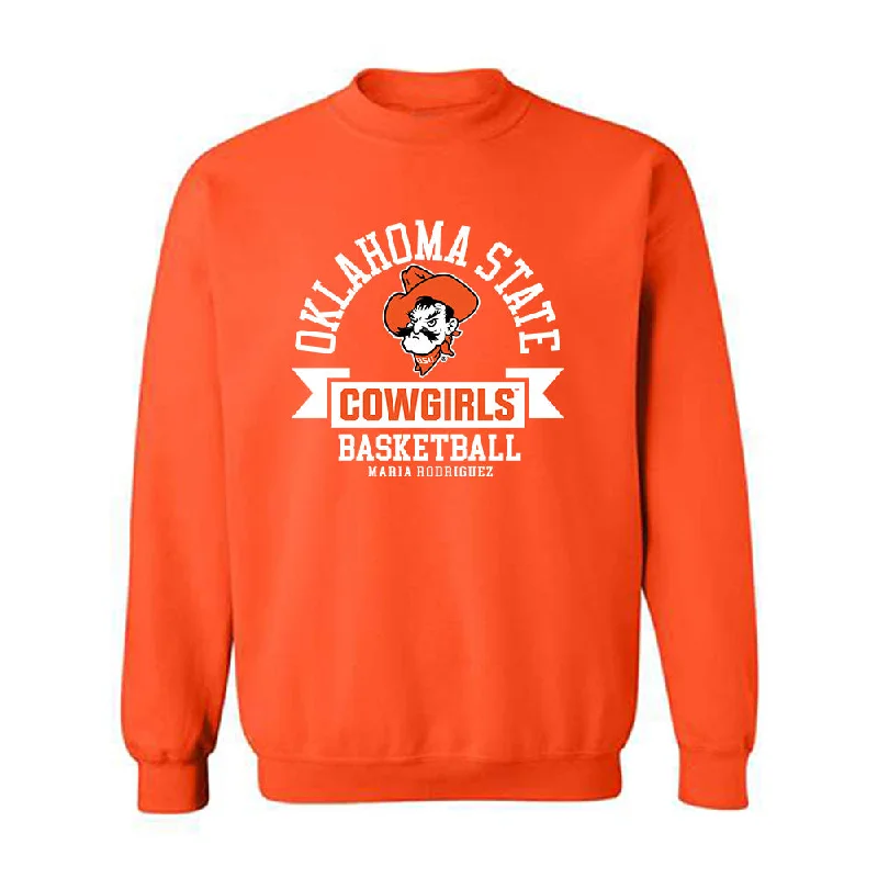 Oklahoma State - NCAA Women's Basketball : Maria Rodriguez - Classic Fashion Shersey Crewneck Sweatshirt Hoodie Dress Longline Feminine Oklahoma State - NCAA Women's Basketball : Maria Rodriguez - Classic Fashion Shersey Crewneck Sweatshirt Hoodie Dress Longline Feminine