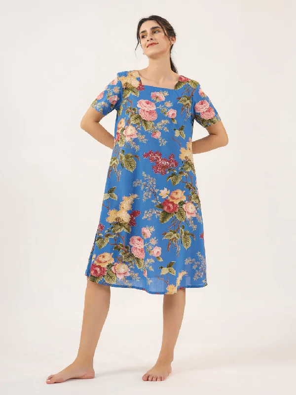 Women Pure Cotton Night Dress Tunics Practical durable